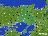 2016年01月08日の兵庫県のアメダス(風向・風速)