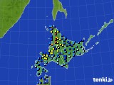 2016年01月09日の北海道地方のアメダス(積雪深)