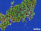 関東・甲信地方のアメダス実況(日照時間)(2016年01月09日)