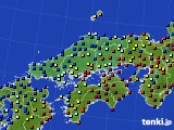 中国地方のアメダス実況(日照時間)(2016年01月09日)