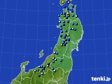 東北地方のアメダス実況(積雪深)(2016年01月10日)