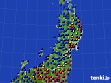 2016年01月10日の東北地方のアメダス(日照時間)