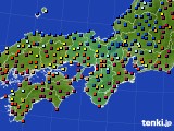 2016年01月10日の近畿地方のアメダス(日照時間)