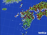 九州地方のアメダス実況(日照時間)(2016年01月10日)