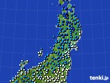 2016年01月10日の東北地方のアメダス(気温)