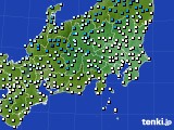 関東・甲信地方のアメダス実況(気温)(2016年01月10日)