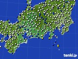 2016年01月10日の東海地方のアメダス(風向・風速)