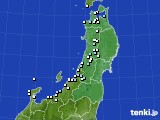 東北地方のアメダス実況(降水量)(2016年01月11日)