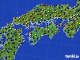 四国地方のアメダス実況(日照時間)(2016年01月11日)