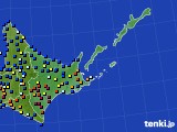 道東のアメダス実況(日照時間)(2016年01月11日)