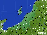 新潟県のアメダス実況(風向・風速)(2016年01月11日)