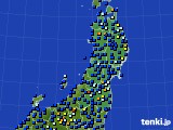 2016年01月12日の東北地方のアメダス(日照時間)