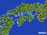 四国地方のアメダス実況(日照時間)(2016年01月12日)