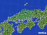 2016年01月12日の中国地方のアメダス(気温)