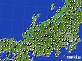 北陸地方のアメダス実況(風向・風速)(2016年01月12日)