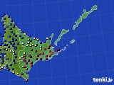 道東のアメダス実況(日照時間)(2016年01月13日)