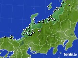 2016年01月14日の北陸地方のアメダス(降水量)