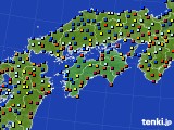 四国地方のアメダス実況(日照時間)(2016年01月14日)