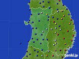 秋田県のアメダス実況(日照時間)(2016年01月14日)
