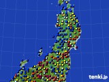 2016年01月15日の東北地方のアメダス(日照時間)