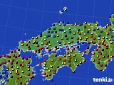 中国地方のアメダス実況(日照時間)(2016年01月15日)