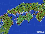 四国地方のアメダス実況(日照時間)(2016年01月15日)