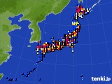 アメダス実況(日照時間)(2016年01月15日)