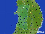 秋田県のアメダス実況(日照時間)(2016年01月15日)