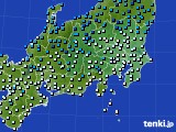 関東・甲信地方のアメダス実況(気温)(2016年01月15日)