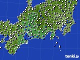 2016年01月15日の東海地方のアメダス(風向・風速)