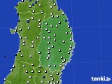 岩手県のアメダス実況(風向・風速)(2016年01月15日)