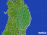 岩手県のアメダス実況(風向・風速)(2016年01月15日)