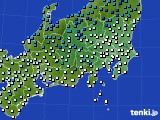 関東・甲信地方のアメダス実況(気温)(2016年01月16日)