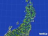 東北地方のアメダス実況(気温)(2016年01月18日)