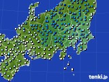 関東・甲信地方のアメダス実況(気温)(2016年01月18日)