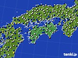 2016年01月18日の四国地方のアメダス(風向・風速)