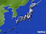 アメダス実況(風向・風速)(2016年01月18日)