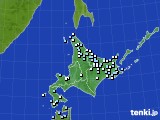 北海道地方のアメダス実況(降水量)(2016年01月19日)
