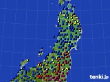 2016年01月19日の東北地方のアメダス(日照時間)