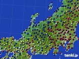 北陸地方のアメダス実況(日照時間)(2016年01月19日)