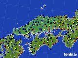 中国地方のアメダス実況(日照時間)(2016年01月19日)