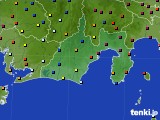 静岡県のアメダス実況(日照時間)(2016年01月19日)