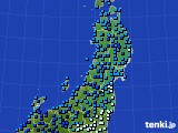 東北地方のアメダス実況(気温)(2016年01月19日)