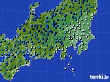 関東・甲信地方のアメダス実況(気温)(2016年01月19日)