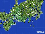 2016年01月19日の東海地方のアメダス(風向・風速)