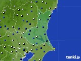 茨城県のアメダス実況(風向・風速)(2016年01月19日)