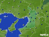 2016年01月19日の大阪府のアメダス(風向・風速)