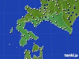 道南のアメダス実況(風向・風速)(2016年01月19日)