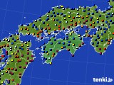 四国地方のアメダス実況(日照時間)(2016年01月20日)