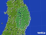 岩手県のアメダス実況(風向・風速)(2016年01月20日)